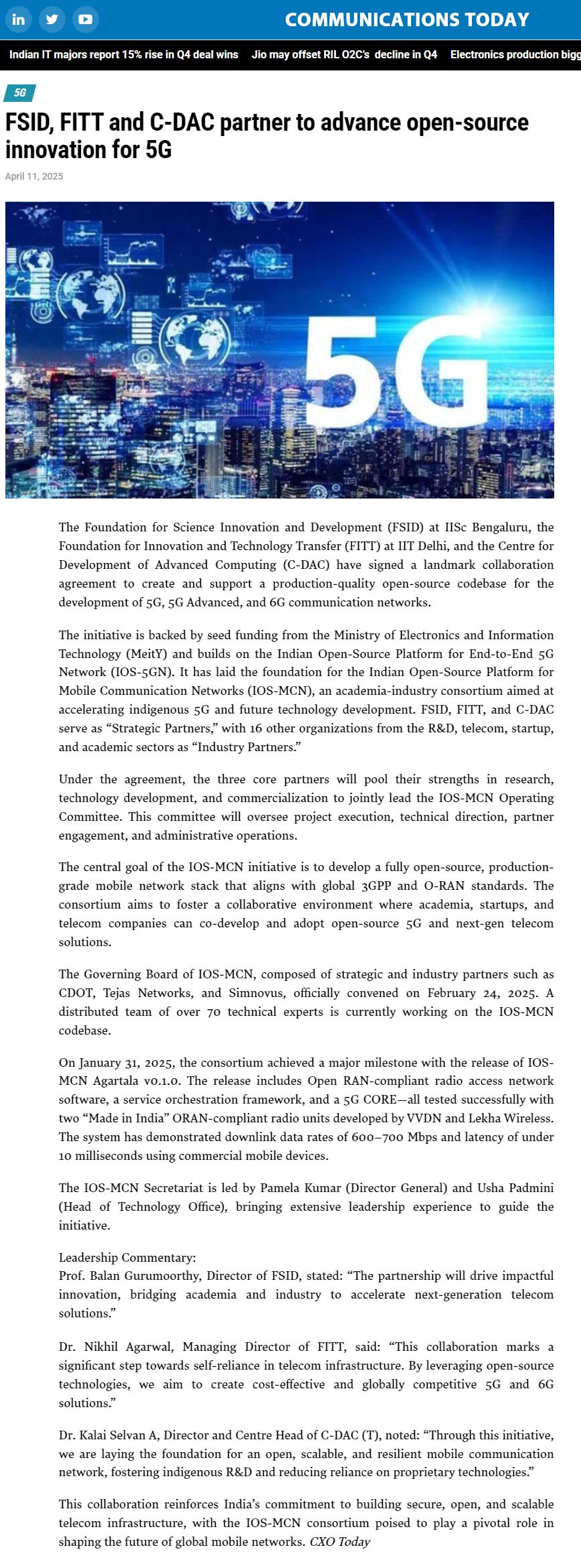 Communications Today