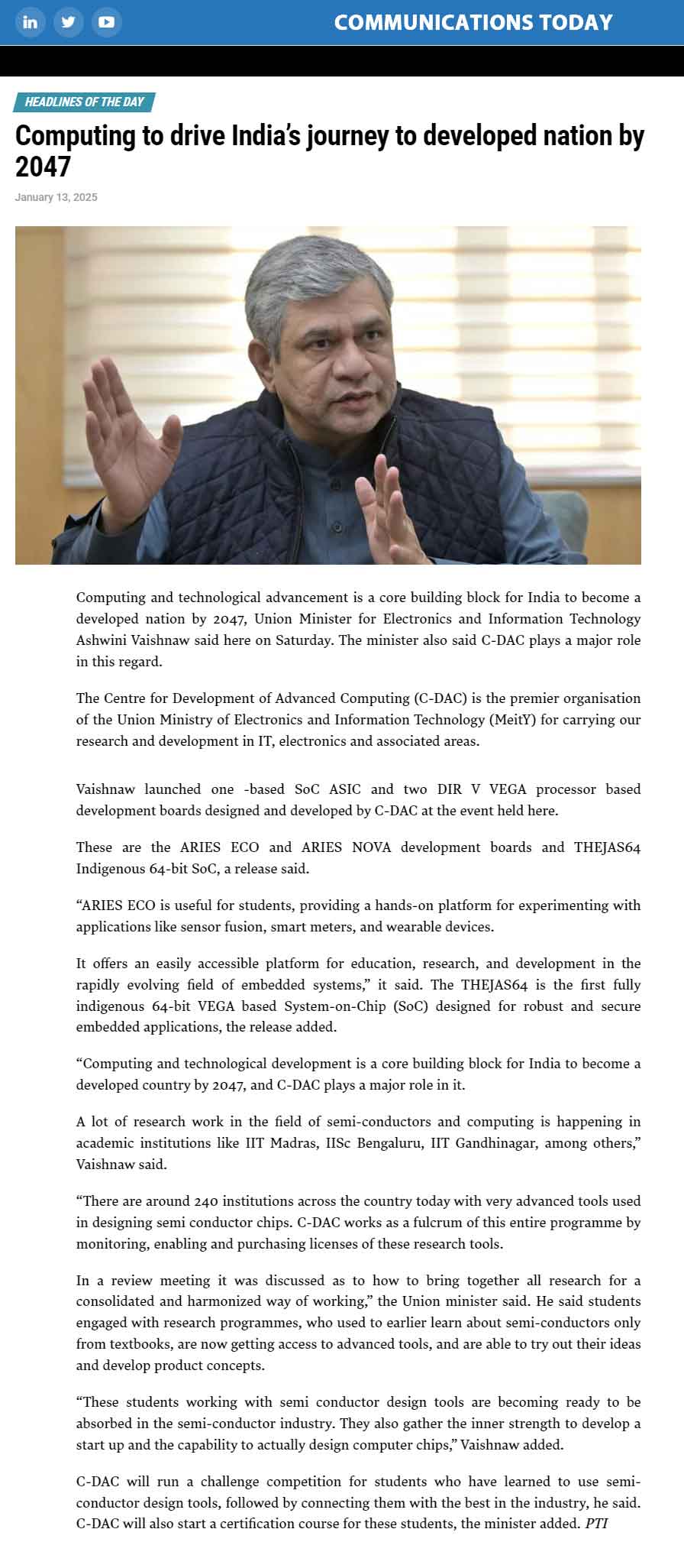 Communications Today