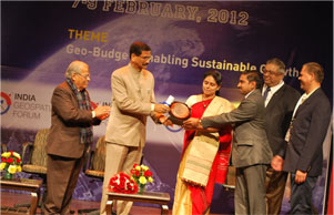 Project team receiving the award